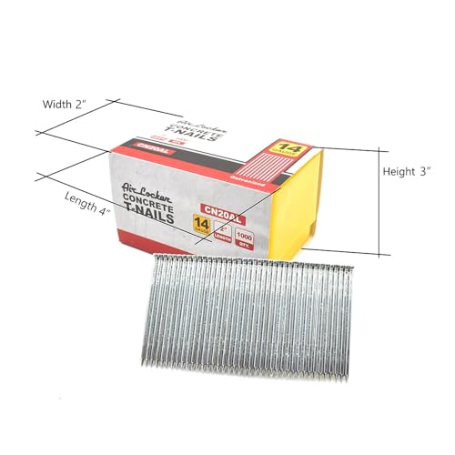 Air Locker CN20AL Pregos de concreto calibre 14 para pregadores de concreto haste lisa de 5 cm (1.00