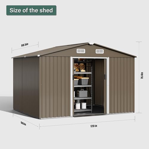 Rtdtd 10Ft X 8Ft Outdoor Storage Shed, Waterproof thumb #3