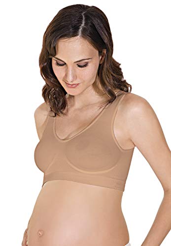 RelaxMaternity 5311 (Beige, S) Sujetador para Lactancia Hecho di Fibra láctea modelador para el Embarazo