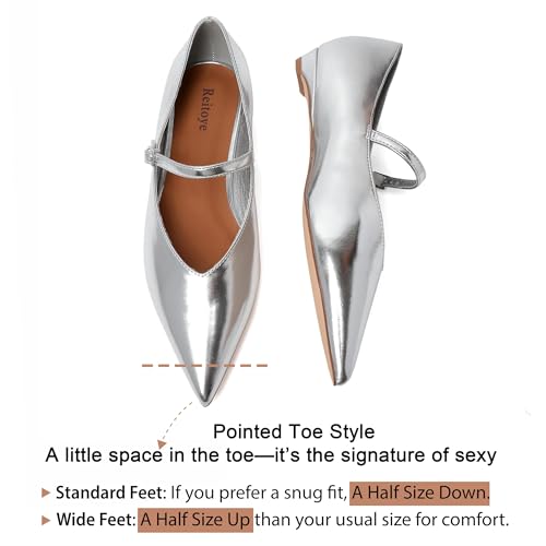Image of Reitoye Flats for Womens Closed Pointed Toe Ballet Flat Comfortable Dressy Work Slip On Casual Shoes Womens Flats