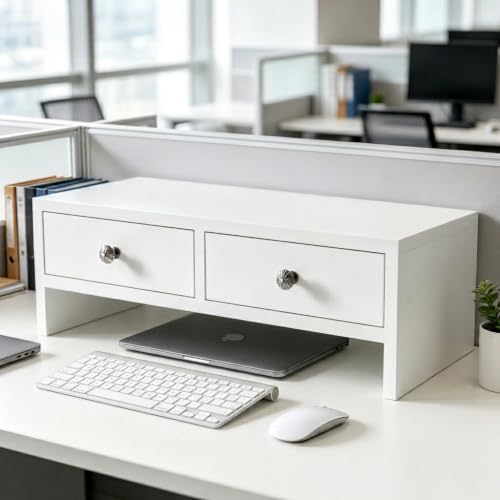 WELLAND Wood Stand with Drawers and Bronze Handles