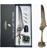 Greensen Quill Feather Dip Pen Set - Vintage Calligraphy Pen With 6 Nibs & Ink Bottle For Handwriting & Gifts - View #14