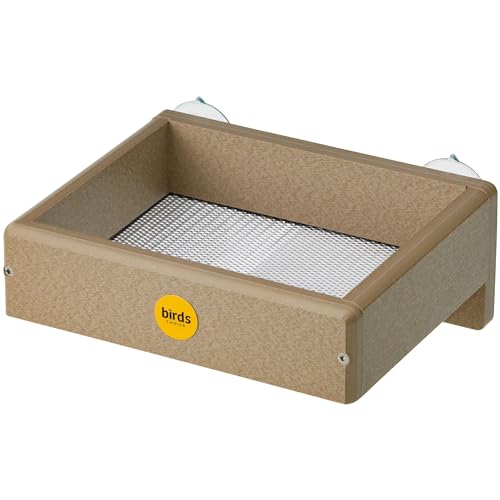 Birds Choice SNWM100 Window Mount Platform, Recycled Platform Feeder, Small, Taupe