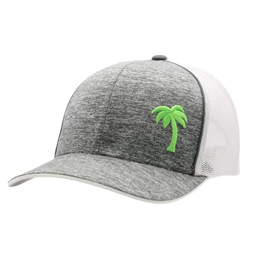 LINDO Trucker Hat - Palm Tree Series (Static Gray/Neon)
