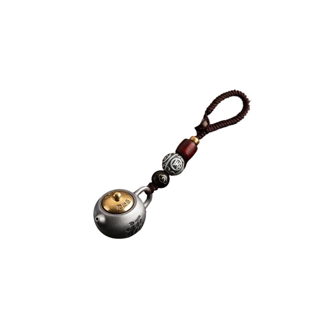 Llavero Llavero de coche con mango de plata pura, colgante de plata de ley, colgante de tetera con mango, regalo pequeño, decoración colgante de mochila Llaveros Para Llaves De Coche