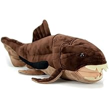 FRANKIEZHOU Dunkleosteus Stuffed Animal - Brown 23.62",Soft Dengs Fish, Hugging Toy, Gifts for Kids, Home Decor