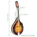 Elegant Mandolin Musical Instrument,A Style Mandolin Instrument with Guard Board,Glossy Sunburst Finish (Sunset)