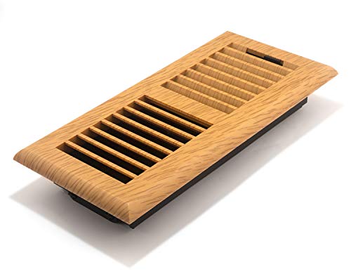 Accord APFROML410 Plastic Floor Register with Louvered Design, 4-Inch x 10-Inch(Duct Opening Measurements), Oak Finish