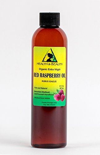 Red Raspberry Seed Oil Organic Unrefined Extra Virgin Cold Pressed Pure 8 oz, 237 ml
