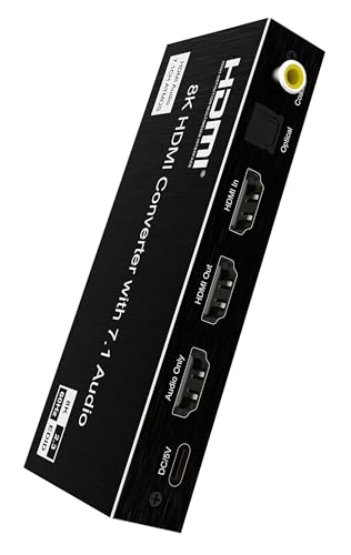 Extracteur audio HDMI pour récupérer le son d'une TV 8K sur ampli RCA