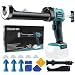 Produktbild LADAMI Akku-Kartuschenpresse Kompatibel mit Makita 18V,für Einhell Akku für Bosch Akkumit LED Licht 4 Geschwindigkeiten einstellbar, Elektrische Silikonpistole Akku für 300ml Kartuschen(Ohne Akku)