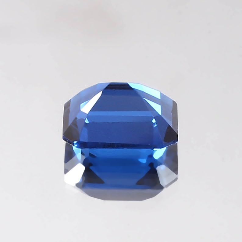 Saphir bleu naturel taille radiante 9x7mm pierre gemme bague collier pendentif