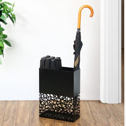 Support autoportant pour cannes en métal forgé, accessoire de rangement chic