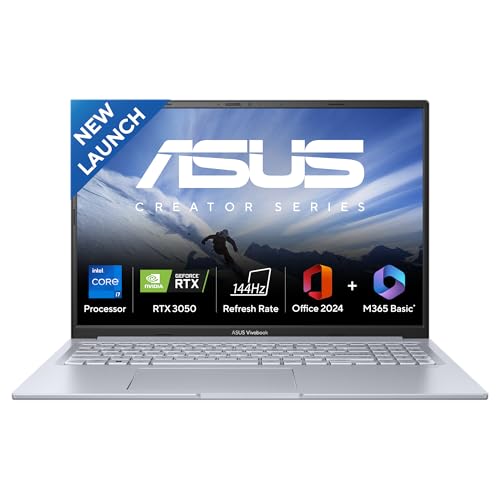ASUS Vivobook 16X,Intel Core i7-13620H,RTX 3050-4GB,16GB RAM,512GB SSD,FHD+,16',144Hz,M365 Basic (1Year)*,Office Home...