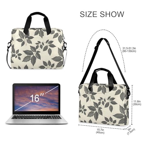 Maletín para portátil ALAZA beige patrón hojas 13-15.6 pulg miniatura 5