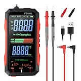 FS899L Digital Multimeter with Color Screen, USB C Rechargeable Electrical Testing, 6000 Counts True RMS AC/DC Voltage Tester, NCV, Capacitance, Non Voltage Detector for Car, Home(FS899L)