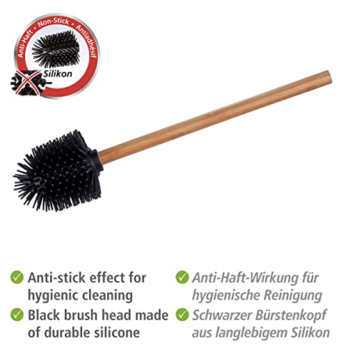 Wenko Silicone Bamboo Handle, Replacement Brush for Toilet Sets Brown, 7,5 x 35 x 7,5 cm (25360100) - Image 2