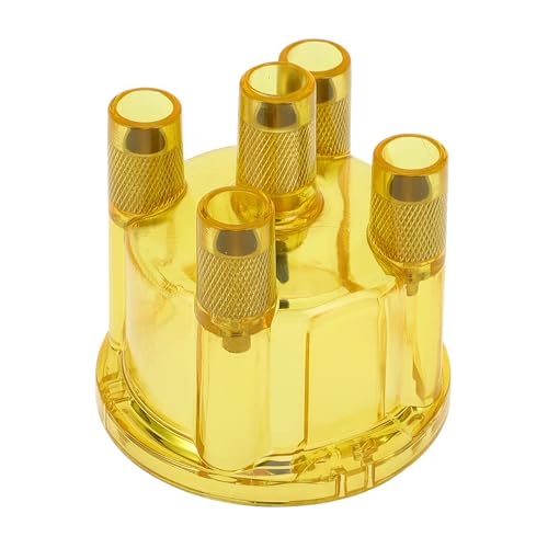 VekAuto Distributor Cap Compatible for VW Bus Ghia Buggy, Durable ABS Copper Yellow