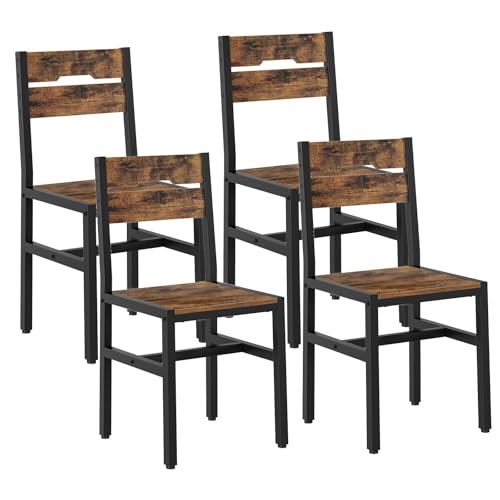 RALGEND Dining Chairs Set of 4, Rustic Wooden Kitchen Chairs