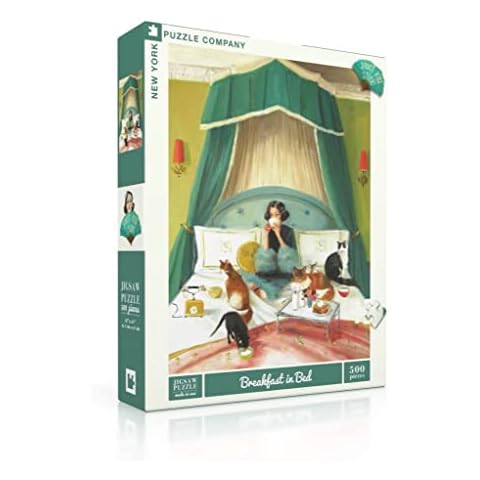 New York Puzzle Company - Janet Hill Breakfast in Bed - 500 Piece Jigsaw Puzzle for Adults by Janet Hill Cover