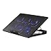 Amazon Basics Laptop Cooling Pad Stand with 6 Quiet Fans, for 12-17 inch laptops, w/USB A and USB C Ports, Height Adjustable