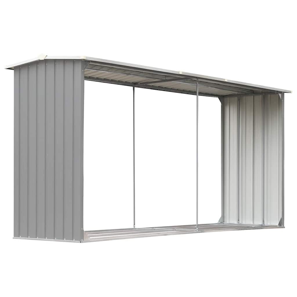 Abri de Stockage de Bois 330x92x153 cm Gris Intérieur Extérieur