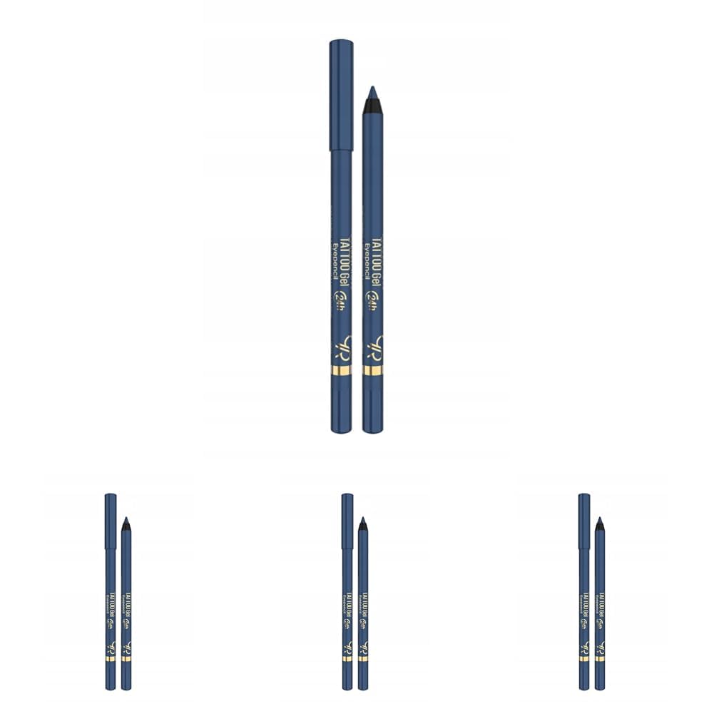 Golden Rose Tattoo Gel Eyepencil No: 106 Azure - 24 Saat Kalıcı Suya Dayanıklı Jel Göz Kalemi (4 paketi)