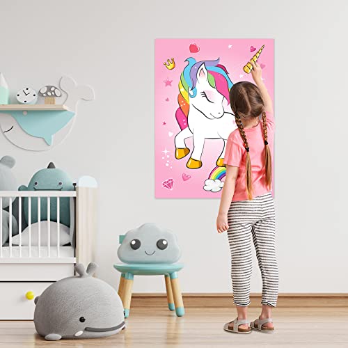 Neburora Pin The Horn On The Unicorn Birthday Party Game With 30 Horns For Unicorn Party Supplies Favors Girls Rainbow Christmas Party Decorations Home Wall Decor #TOP3