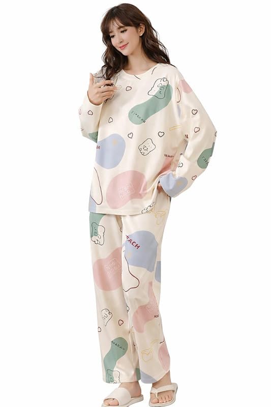 Women’s Cotton Pajama with Top & Pants|| Night Wear|| Loose Fit Home Wear || Lightweight Printed || Soft & Comfy Sleepwear for Girls & Women-picture-50