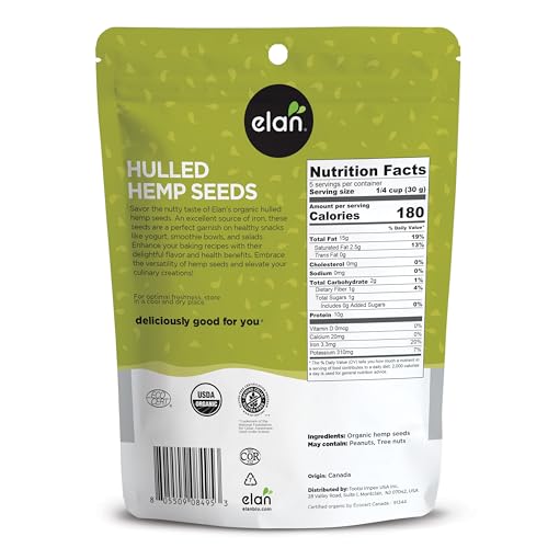 Elan 805509084953 Organic Hulled Hemp Seeds thumb #1