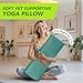 Wellsin Yoga Bolster Pillow for Restorative - Yoga Meditation Pillow with Washable Suede Cover, 27