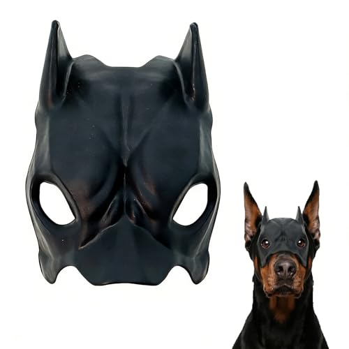 HELAIMAY Bat Style Dog Mask Black Bat Pet Mask for Indoor Dogs Pet Mask Cool Headgear for Halloween Cosplay Black 1 Piece