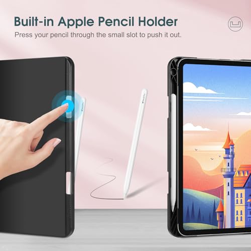 Image of Fintie Folio Case for iPad Pro 11-inch (M5) 2025 / (M4) 2024 - Multiple Angles Viewing Stand Protective Cover with Pencil Holder & Pocket, Auto Wake /Sleep, Strawberry Cow