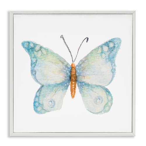 'Elegant Blue Butterfly Insect Animal'| Framed Giclee Art