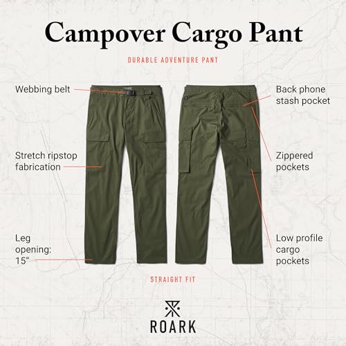 Roark Men's Campover Belted Stretch Cargo Pant2