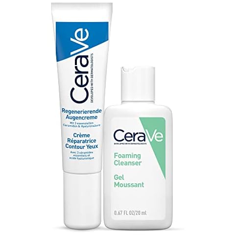 CeraVe Crema Reparadora para Contorno de Ojos + Espuma Limpiadora Travel Size Cover