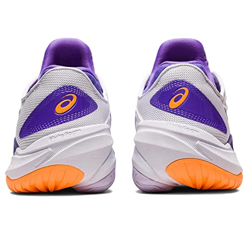 Asics Women's Court Flytefoam 3 Tennis Shoes, 8.5, White/Amethyst #TOP4