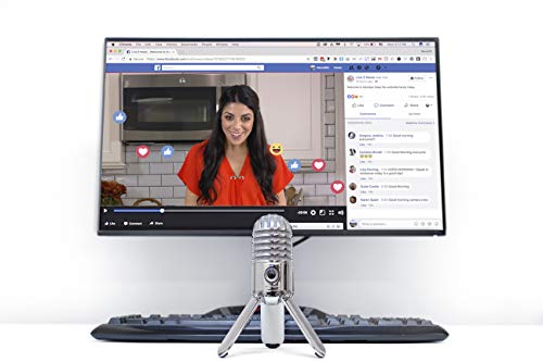 Samson Meteor Mic - Portable USB Studio Quality Condenser Microphone - High Performance, General Purpose/Podcast/Gaming/Music Recording Microphone, 16-bit, 44.1/48kHz resolution, Silver Chrome - Microfono streaming - Immagine 1