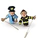 Melissa & Doug Rescue Puppet Set - Police Officer and Firefighter