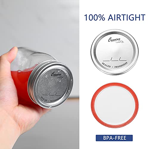 120-Count, Wide Mouth Canning Lids For Ball, Kerr Jars ,Split-Type Jar Lids Leak Proof Food Grade Material,100% Fit & Airtight For Wide Mouth Jars #TOP1