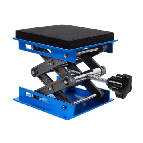 Soporte ajustable para gato de laboratorio con amortiguador y esponja, elevador de mesa de trabajo de aluminio, diseño antideslizante, altura ajustable, ideal para uso en mano de obra y carpintería