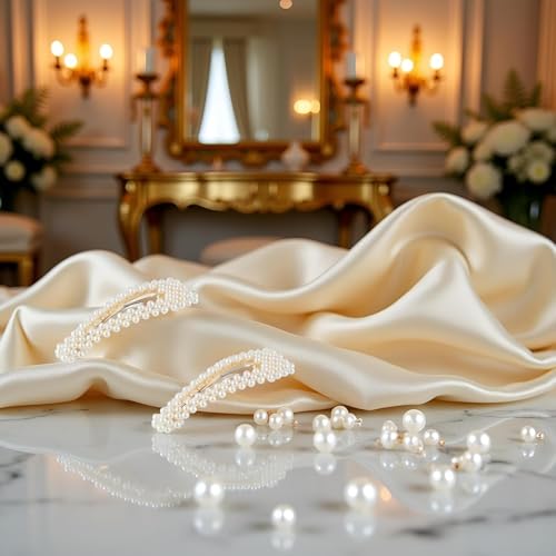 Pinzas con perlas para mujer, elegantes y estilizadas miniatura 3