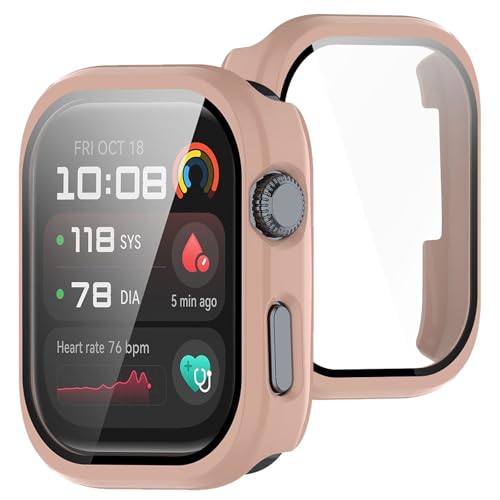 BUITFOU For HUAWEI Watch D2 �J�o�[ HUAWEI(�t�@�[�E�F�C) Watch D2 �P�[�X �Ή� �����^ PC+�K���X�f�� ��̌^ �S�ʕی� �����^ �����ȒP �ϏՌ� �����ߗ� �w��h�~ ���h�~�i�s���N�j