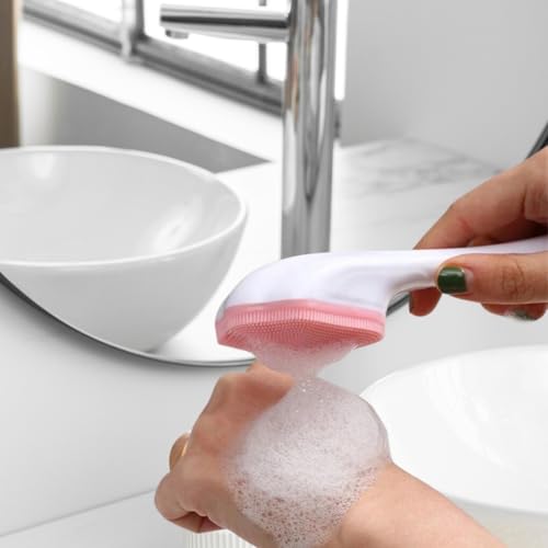 Image of Ice Roller for Face & Eyes | Silicone Ice Facial Massager for Skin Care, Puffiness, Dark Circles & Glowing Skin | Reusable Beauty Tool for Women & Men | Multi Color Variants (pink + BLUE)