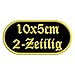 Produktbild Rechteckiger Aufnäher Rec3 mit stark abgerundeten Ecken - für Deinen Wunschtext - viele Farben und Größen zur Auswahl - 10x5cm - personalisiert