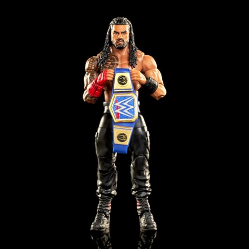 Image of Mattel WWE Roman Reigns Elite Collection Action Figure with Accessories, Articulation & Life-like Detail, Collectible Toy, 6-inch