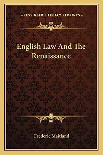 English Law And The Renaissance