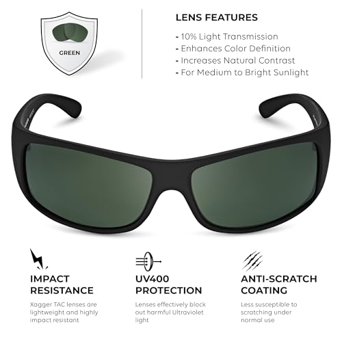 Image of Sports Polarized Sunglasses for Men Wrap Around TR90 Frame Sun Glasses