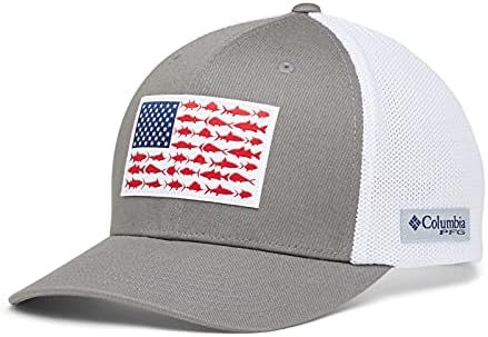 Columbia Unisex PFG Fish Flag Mesh Ball Cap, Mesh Cap