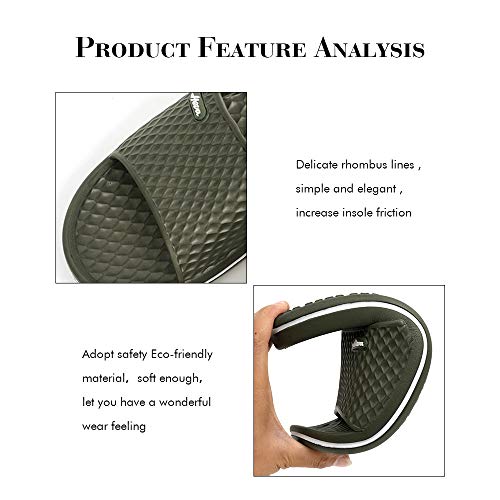 Image of FUNKYMONKEY Men's Shower Slides - Non Slip Quick Drying Sandals for Men - Lightweight Pool Beach Bathroom Slippers Indoor Outdoor
